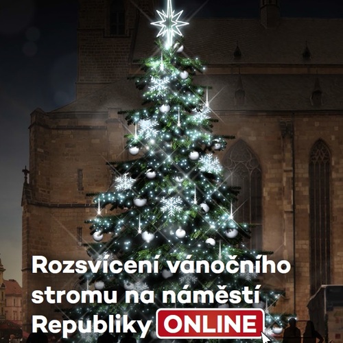 Rozsvícení vánočního stromu na náměstí Republiky ONLINE