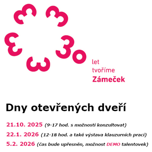 Zámeček zve na Den otevřených dveří a DEMO talentovky