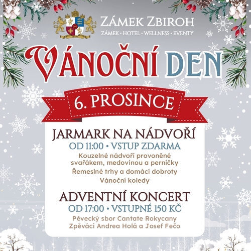 Vánoční den na zámku Zbiroh