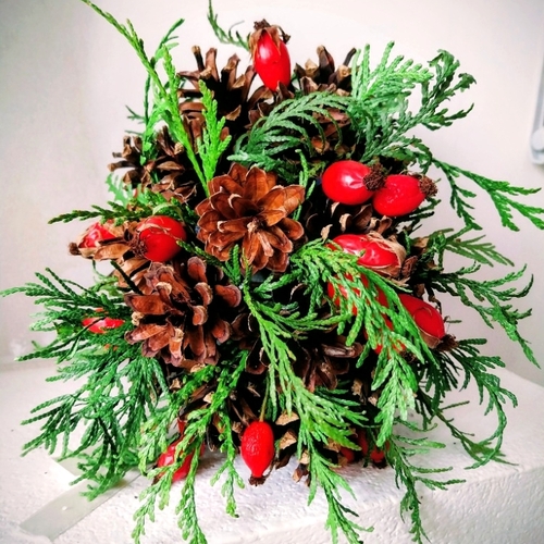 Květinový workshop – vánoční dekorace ze šišek